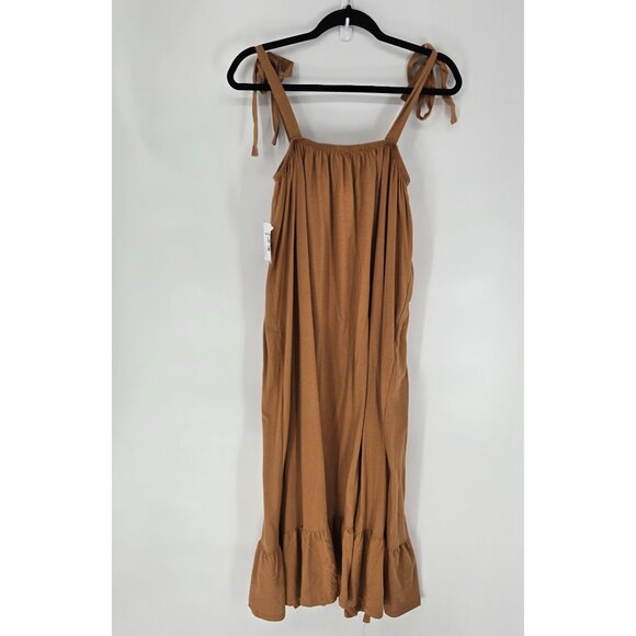 Stitchdrop womens size medium brown halter tie shoulder strap midi dress NWT - Picture 7 of 8